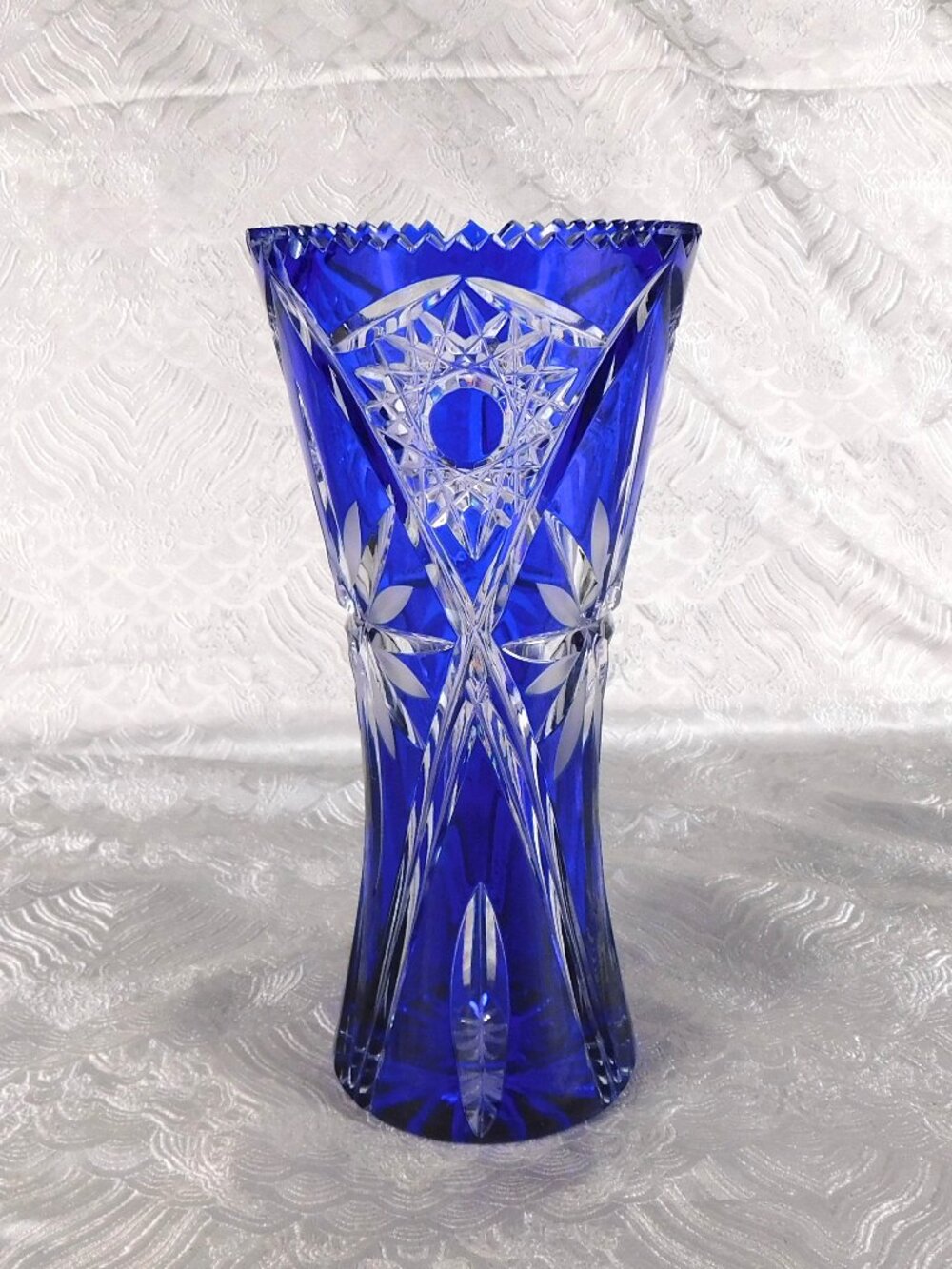 Blue Cut to Clear Vase # 27784